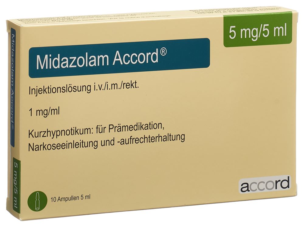 MIDAZOLAM Accord 5 mg/5ml, Hauptbild