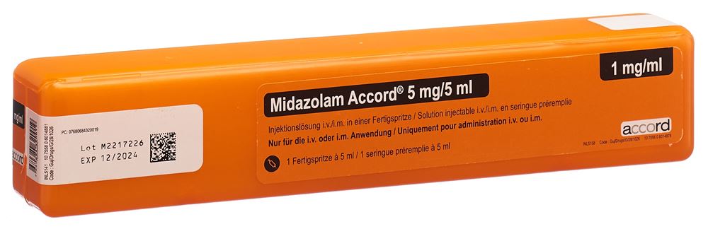 MIDAZOLAM Accord 5 mg/5ml, Hauptbild