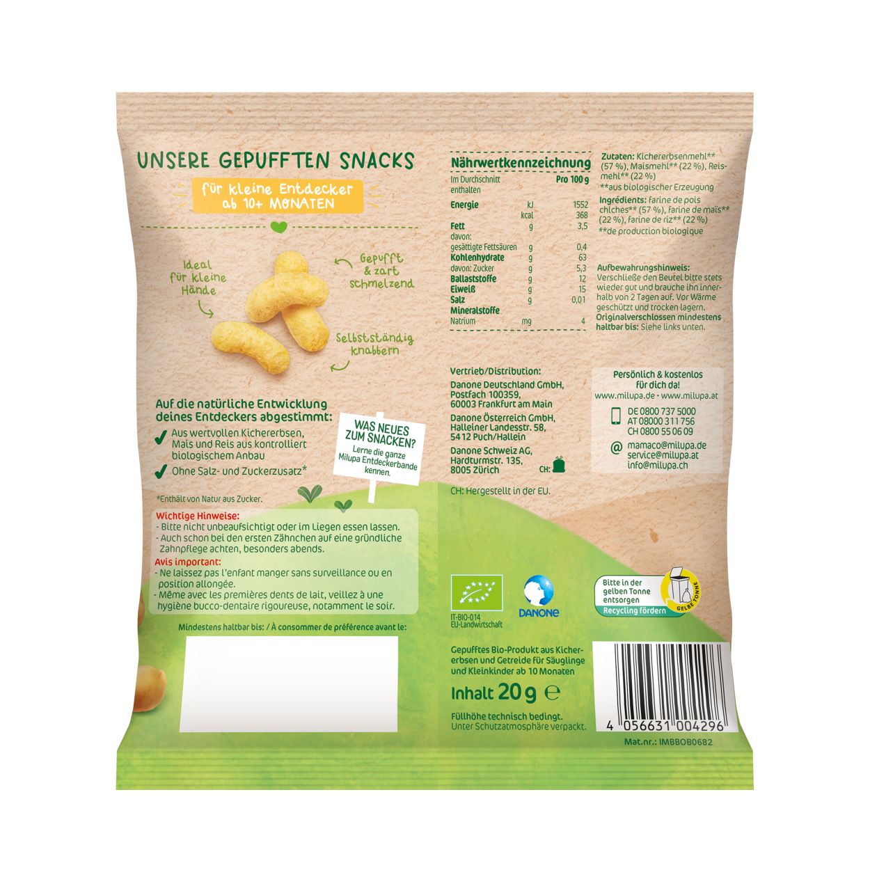 MILUPA bio bâtonnets à grignoter, image 2 sur 6