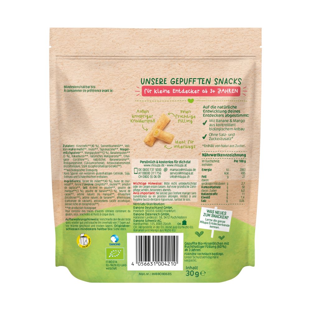 MILUPA bio petits rouleaux croustillants, image 2 sur 6