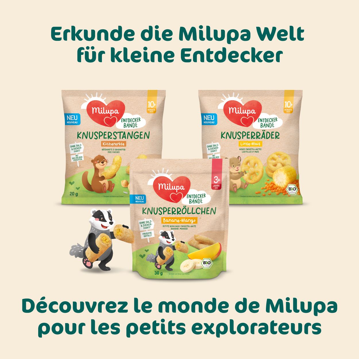 MILUPA bio petits rouleaux croustillants, image 5 sur 6