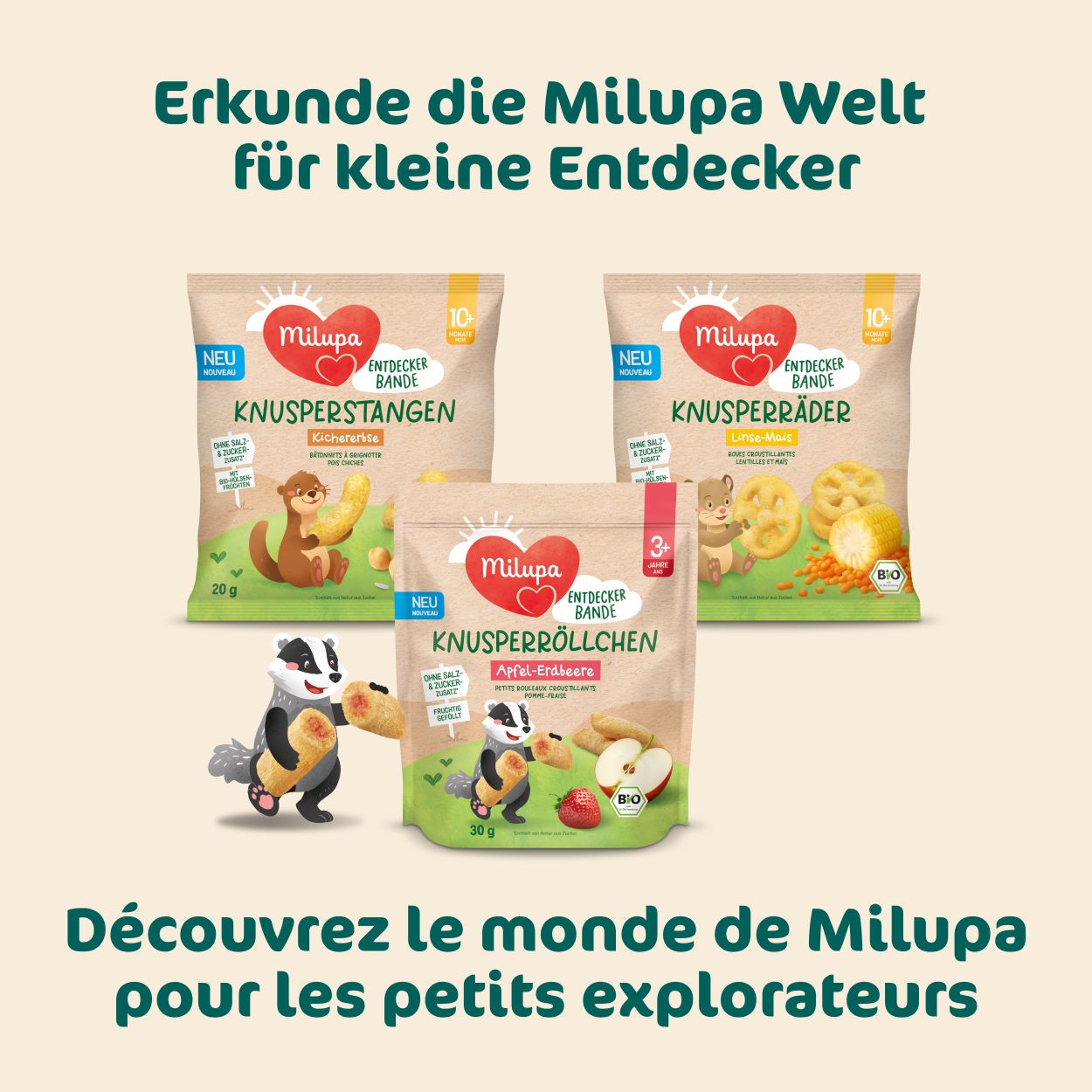MILUPA bio petits rouleaux croustillants, image 5 sur 6