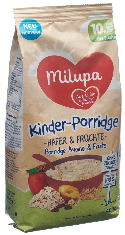 MILUPA Porridge avec avoine et fruits, image principale