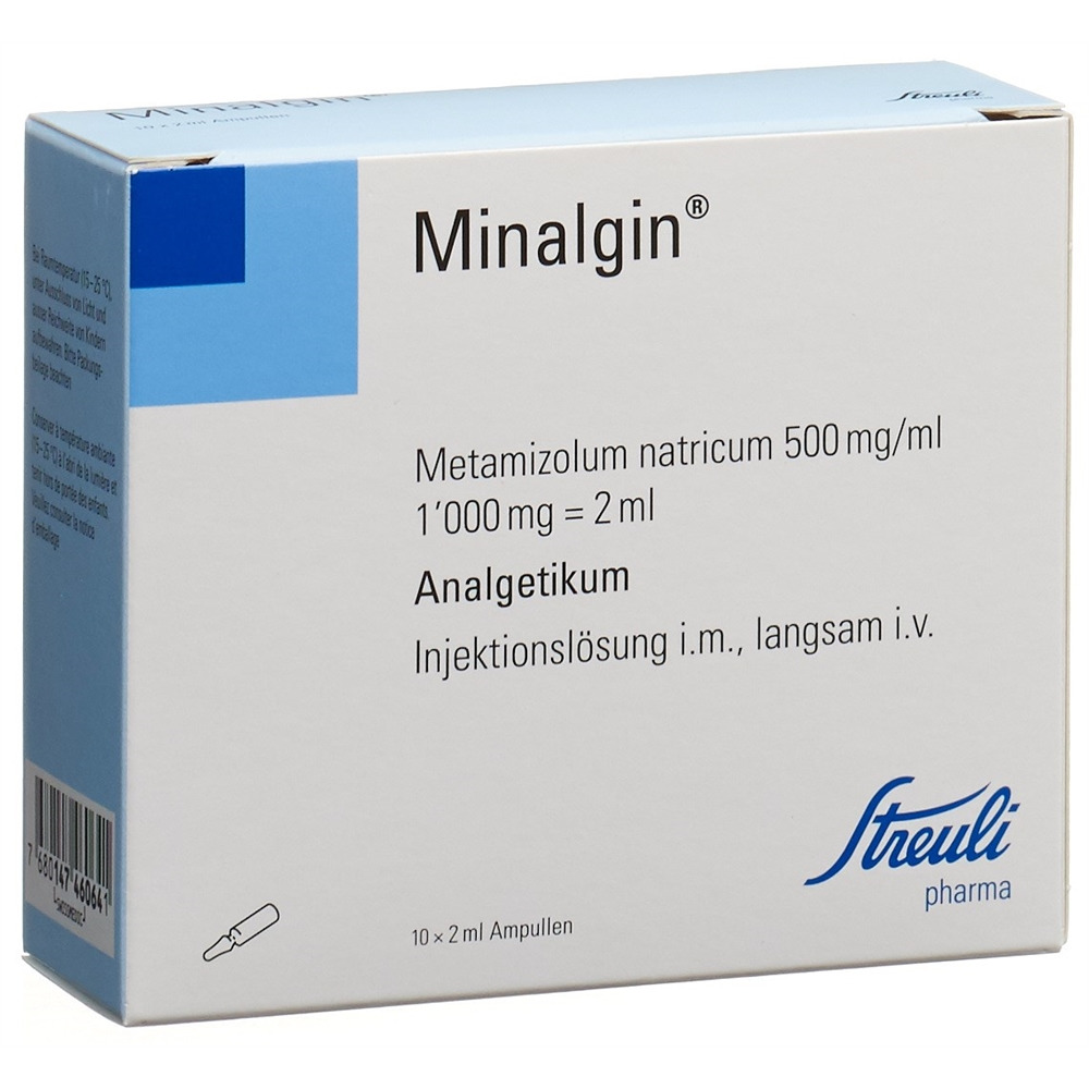 MINALGINE sol inj 1 g/2ml i.m./i.v. amp 2 ml, image principale