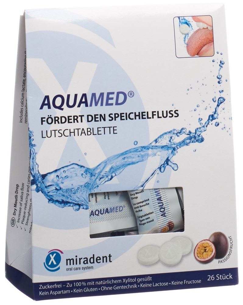 MIRADENT AQUAMED Mundtrockenheits Lutschtablette