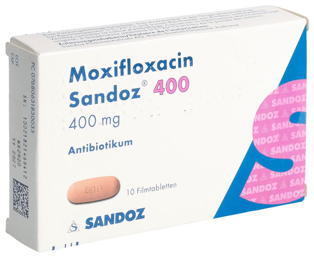 MOXIFLOXACINE Sandoz 400 mg, image principale