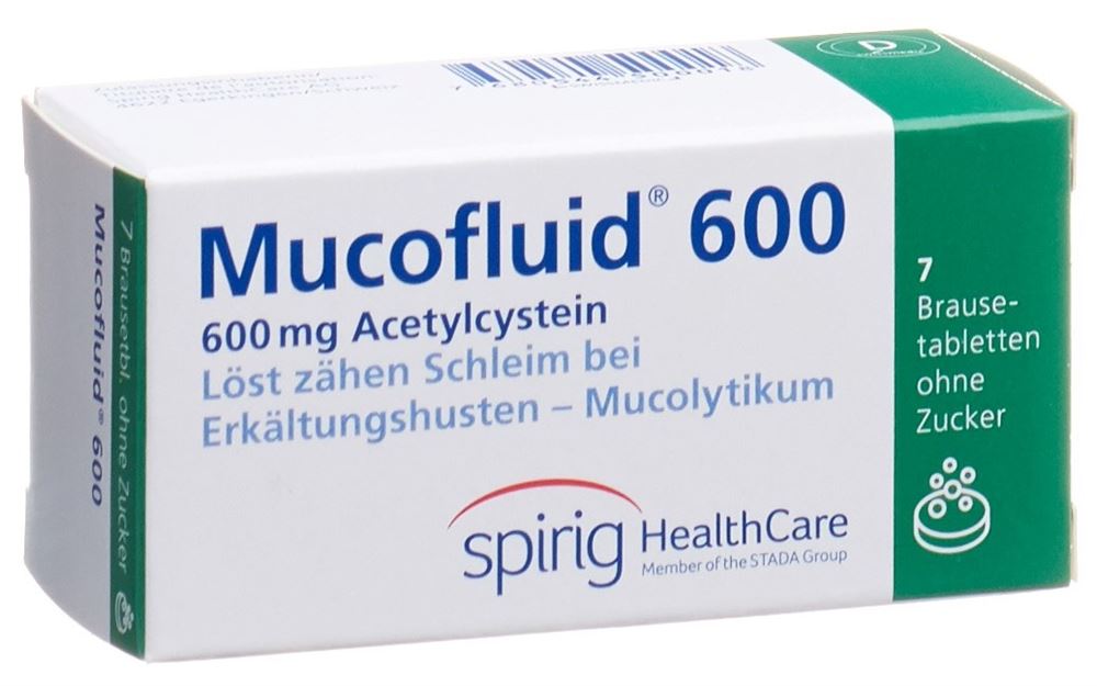 MUCOFLUID Brausetabl 600 mg Ds 7 Stk, Hauptbild