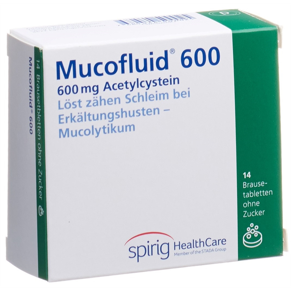 MUCOFLUID cpr eff 600 mg bte 14 pce