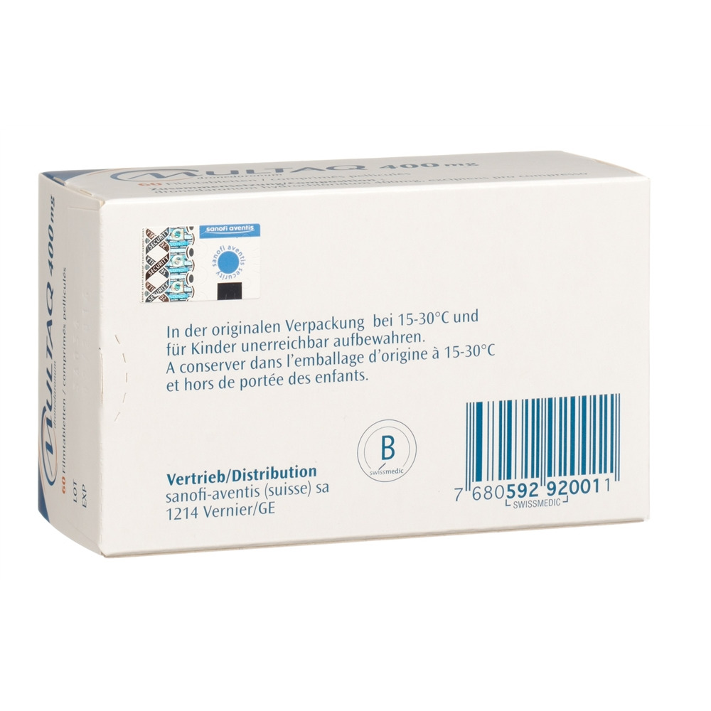 MULTAQ cpr pell 400 mg blist 60 pce, image 2 sur 2