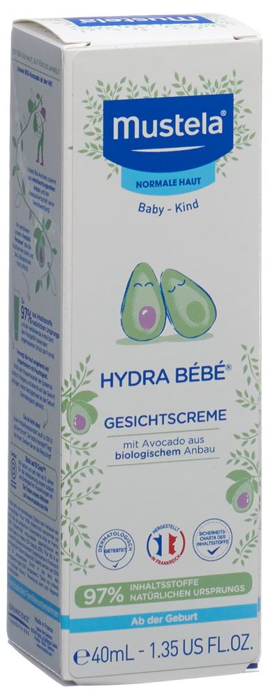 Mustela Hydra bébé crème visage