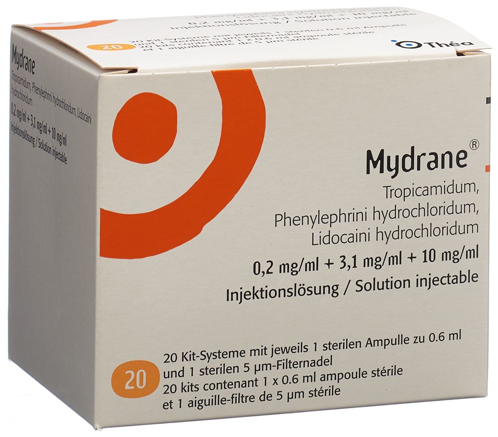 MYDRANE sol inj pour injection intra-camérulaire amp 0.6 ml, image principale