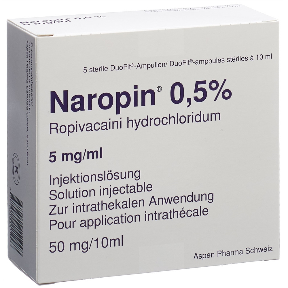 NAROPIN Inj Lös 50 mg/10ml Duofit Ampullen Amp 5 Stk, Hauptbild