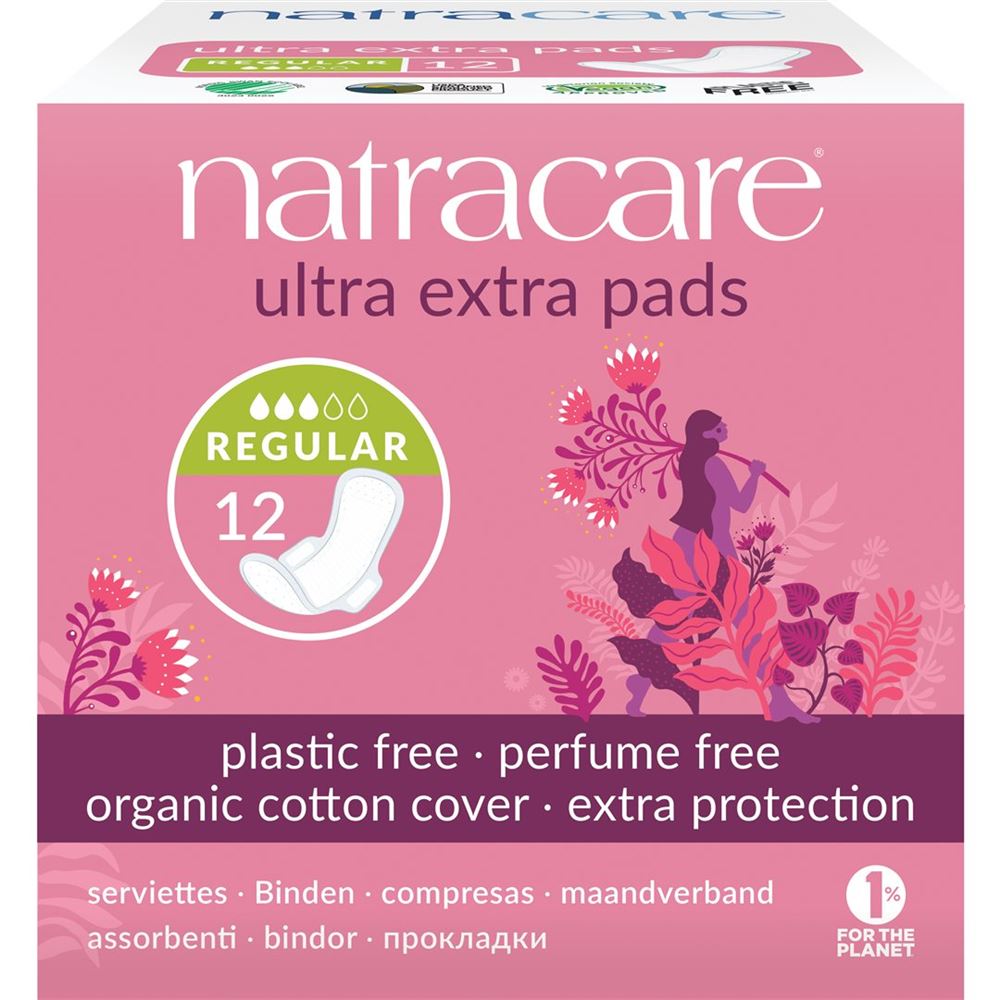 NATRACARE serviettes hygiéniques avec ailettes