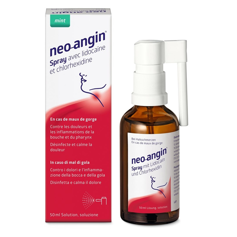 NEO-ANGIN Spray mit Lidocain und Chlorhexidin 50 ml, Bild 2 von 4