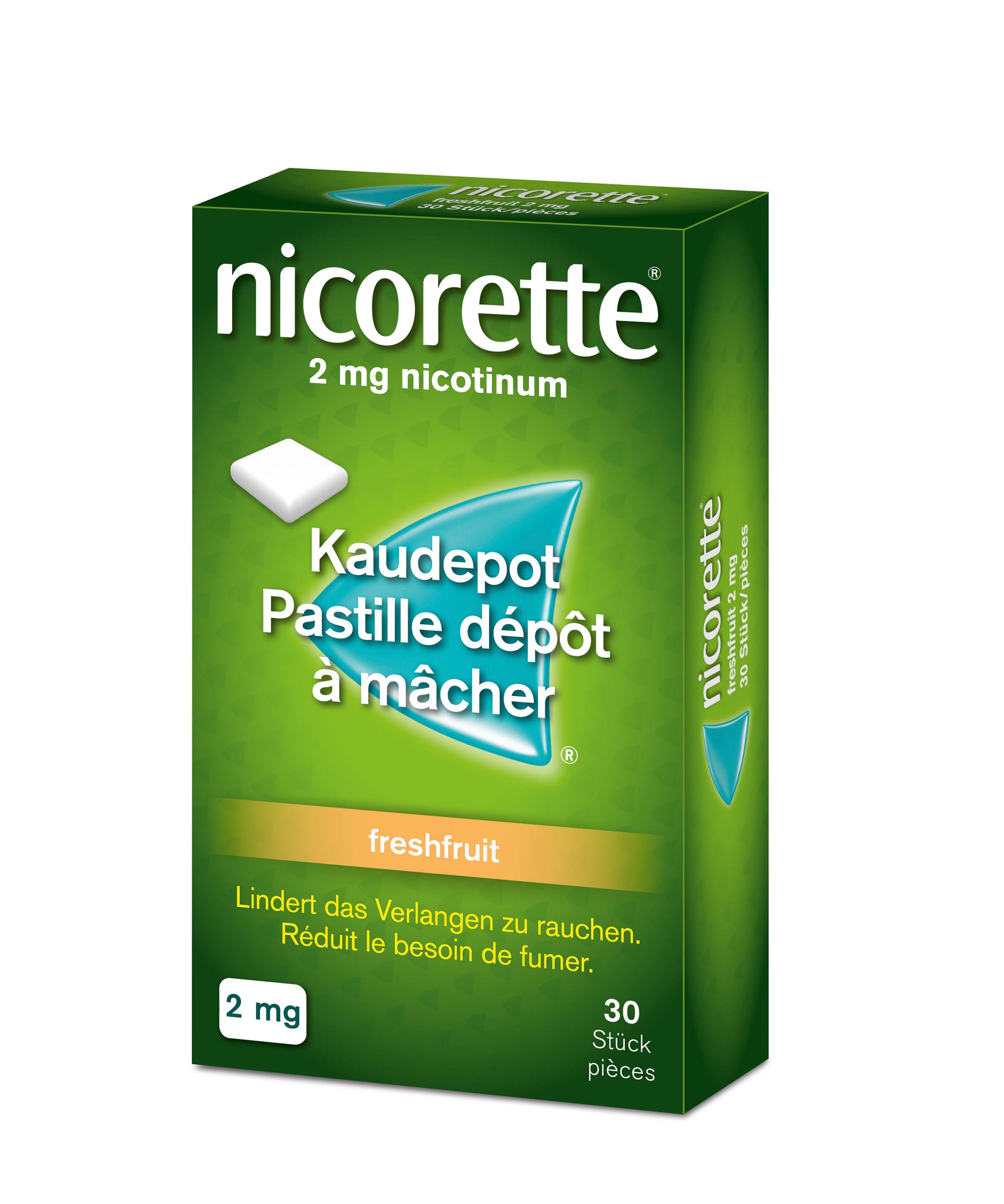 NICORETTE Freshfruit pastilles dépôt à mâcher 2 mg