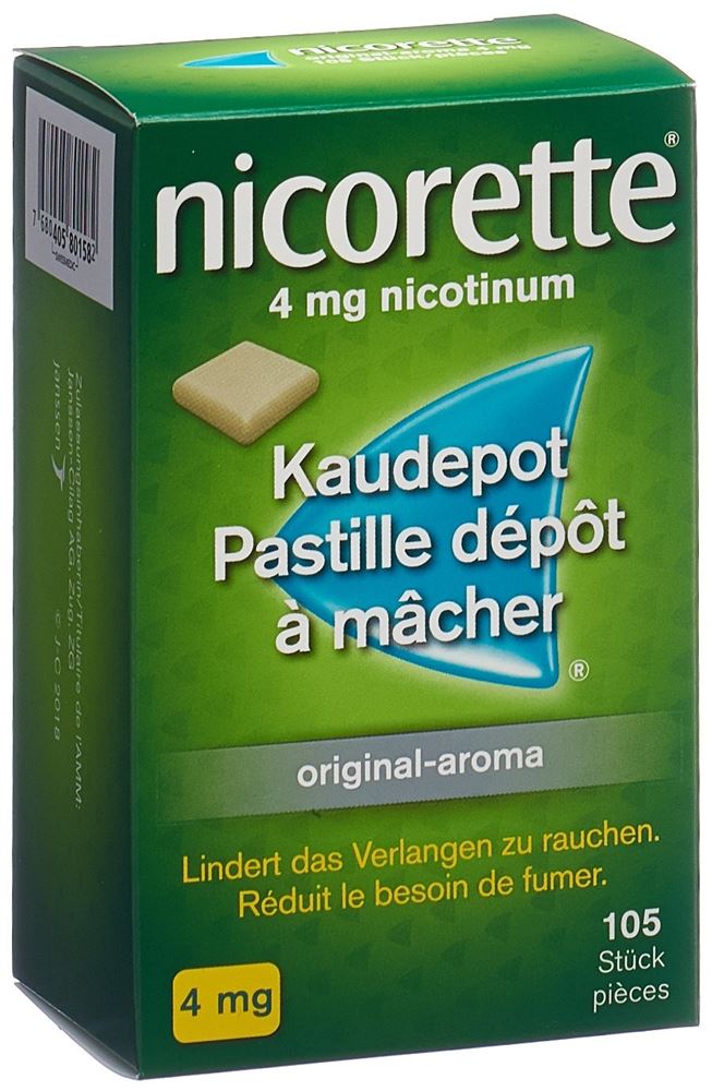 NICORETTE Original pastilles dépôt à mâcher 4 mg, image principale