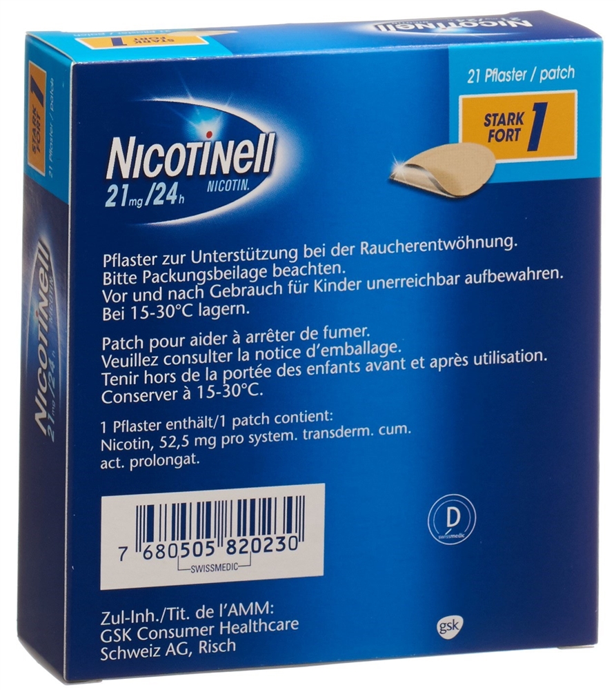 NICOTINELL 1 stark 21 mg/24h, Bild 2 von 2