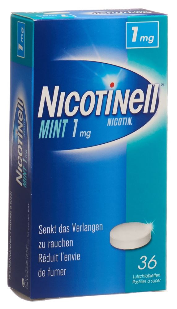 NICOTINELL cpr sucer 1 mg mint blist 36 pce, image principale