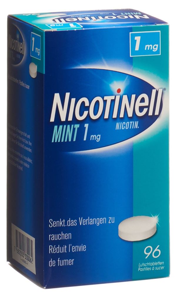 NICOTINELL cpr sucer 1 mg mint blist 96 pce, image principale