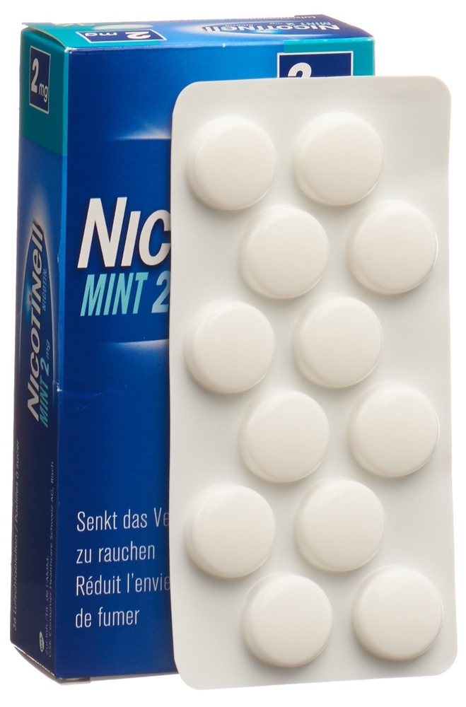 NICOTINELL cpr sucer 2 mg mint blist 36 pce, image 2 sur 4