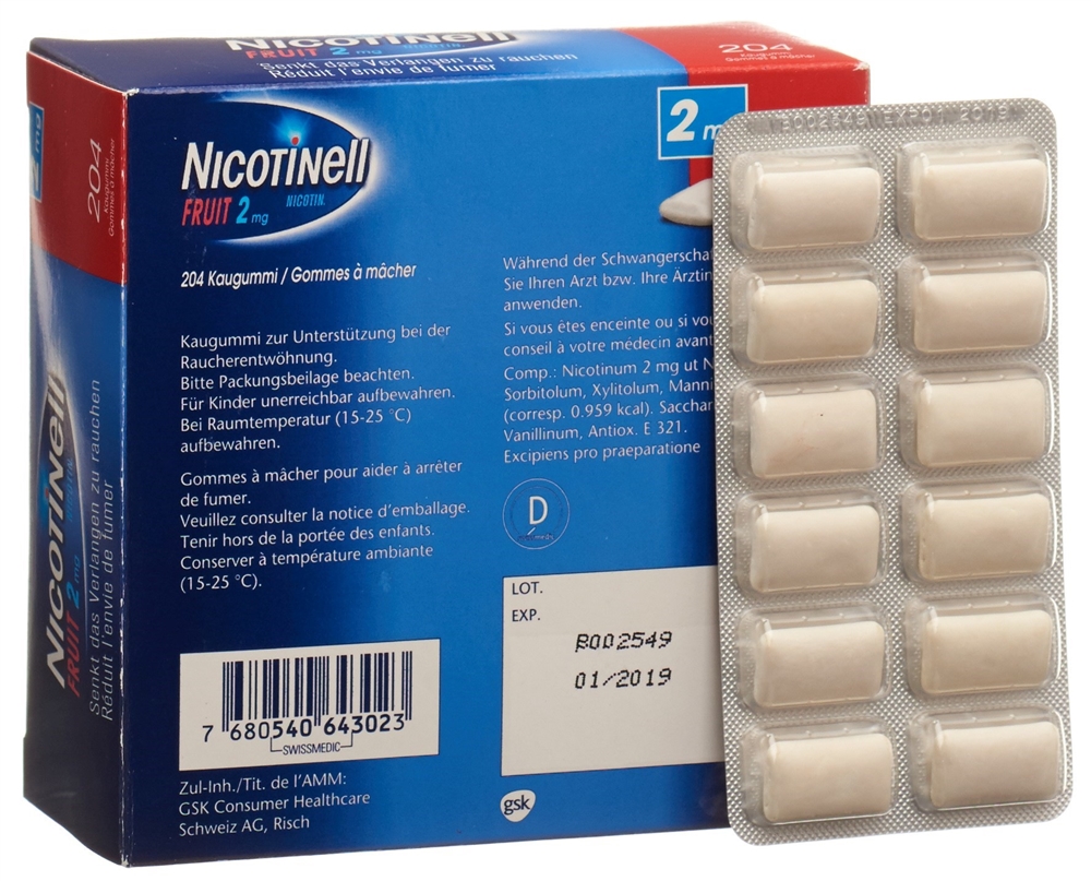 NICOTINELL Gum 2 mg, Bild 3 von 4