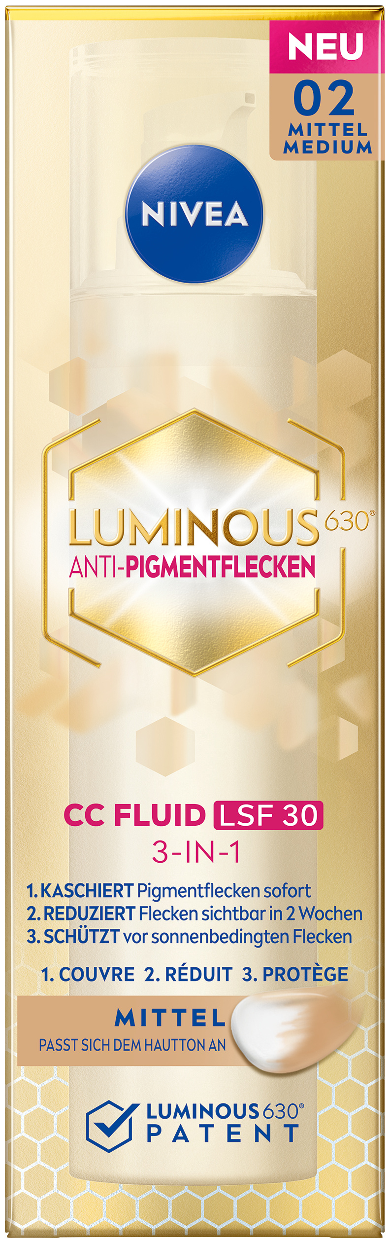 Nivea cellular luminous630 3en1 CC fluide
