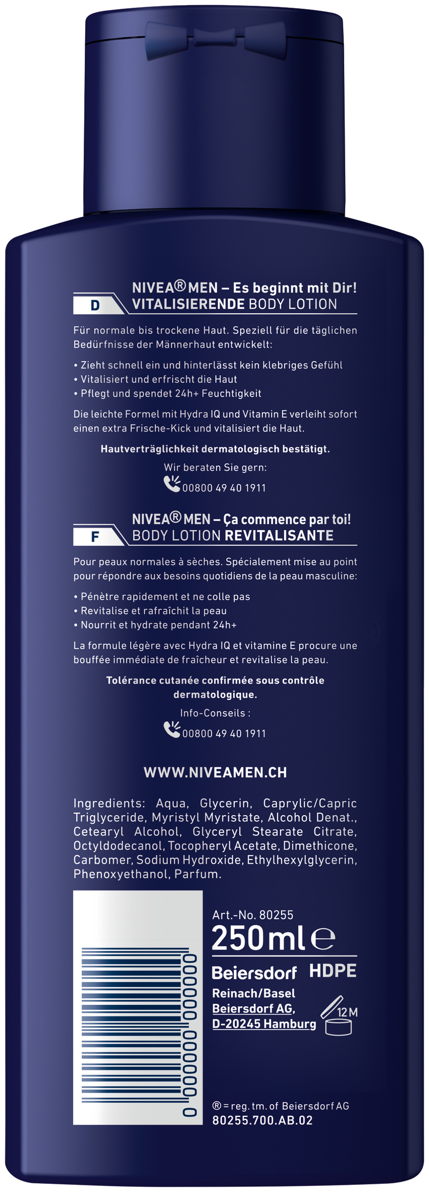 Nivea Men Body Lotion Vitalisante, image 2 sur 2