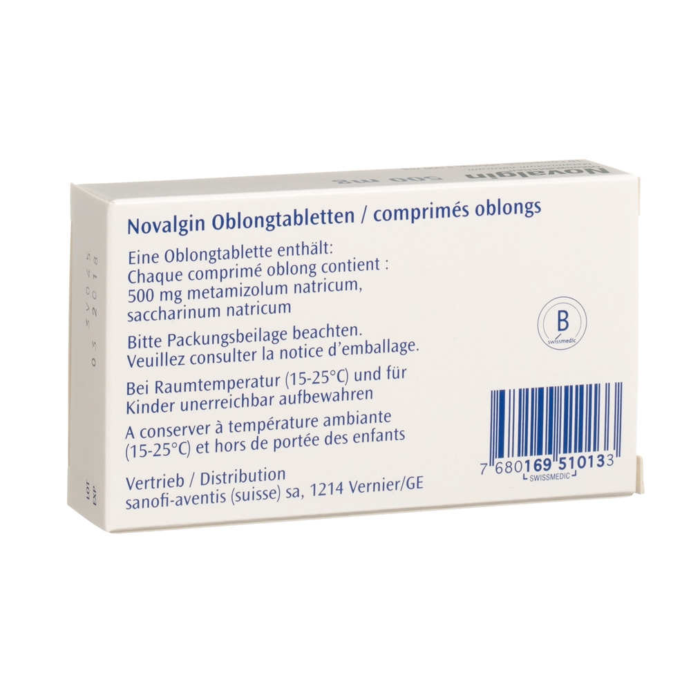 NOVALGIN Filmtabl 500 mg Blist 10 Stk, Bild 2 von 2