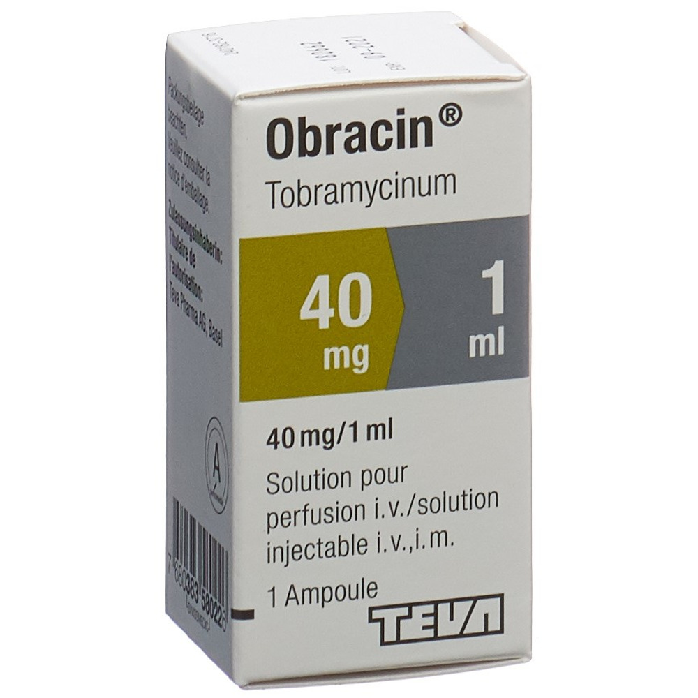 OBRACIN sol inj 40 mg/ml flac 1 ml, image 2 sur 2