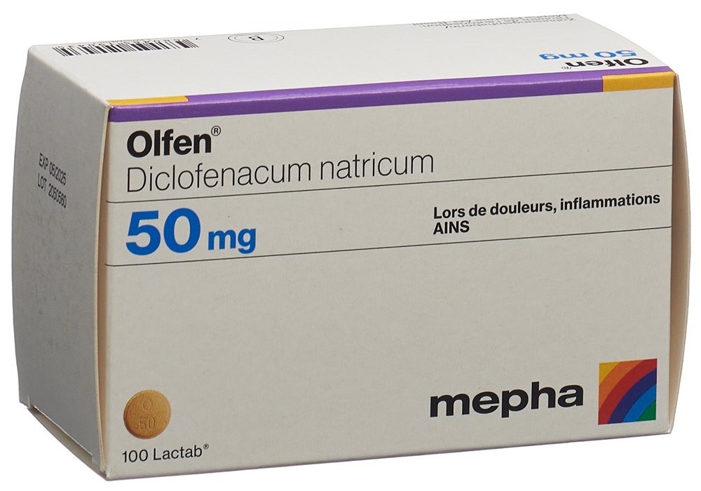 OLFEN Lactab 50 mg blist 100 pce, image 2 sur 2