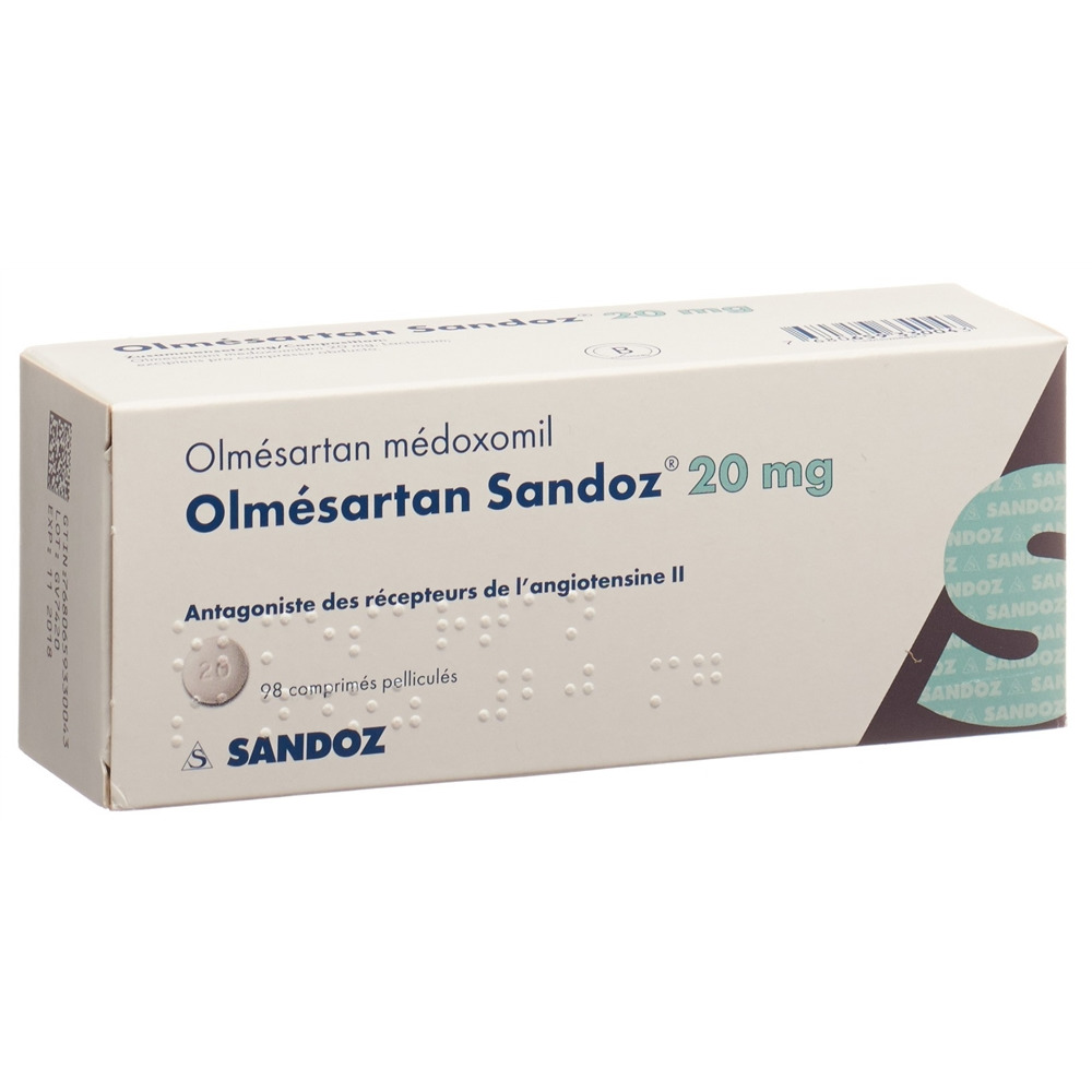 OLMESARTAN Sandoz 20 mg, image 2 sur 2