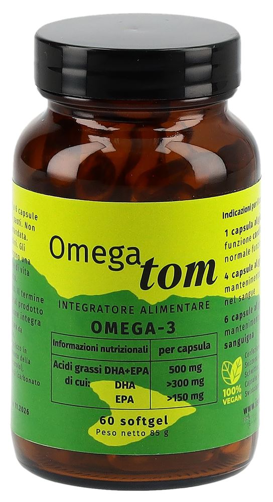 OMEGATOM caps moll fl verre 60 pce