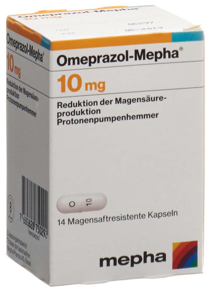 OMEPRAZOLE Mepha 10 mg, Hauptbild