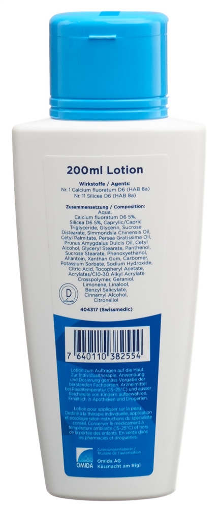 Omida Nr1&11 Calcium fluoratum & Silicea Lotion, Bild 2 von 2