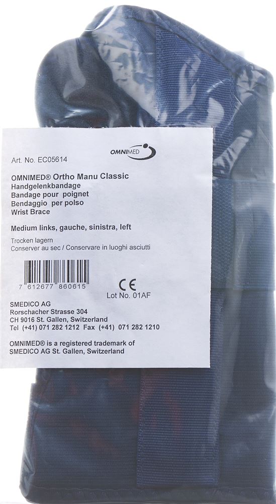 Omnimed ortho manu classic bandage pour poignet