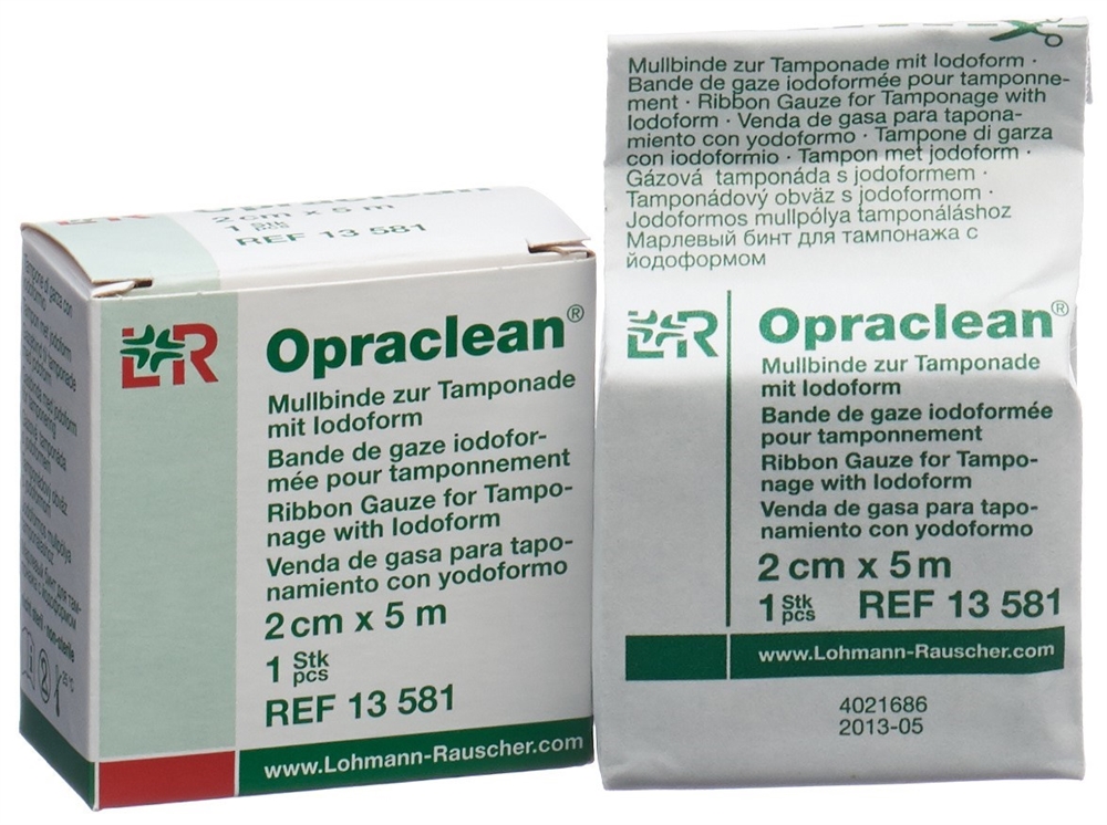 OPRACLEAN Mullbinde zur Tamponade mit Jodoform, Bild 2 von 2