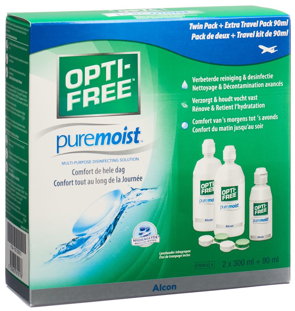 OPTI FREE PureMoist solution multi-fonctions de décontamination, image principale