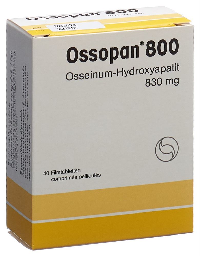 OSSOPAN cpr pell 830 mg blist 40 pce, image principale