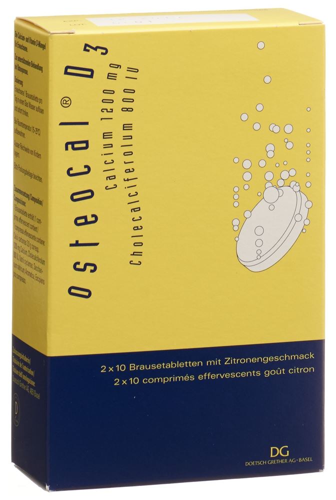 OSTEOCAL D3 cpr eff 1200/800 bte 20 pce