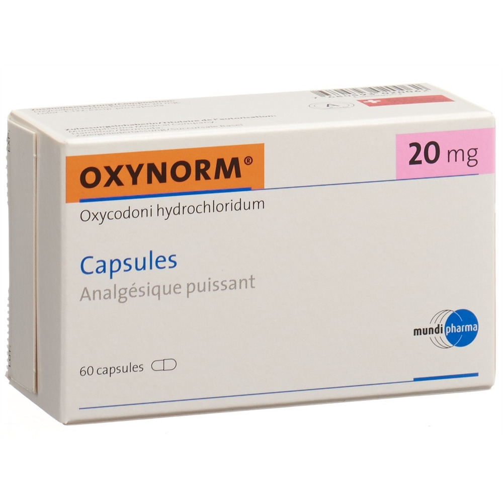 OXYNORM caps 20 mg blist 60 pce, image 2 sur 2