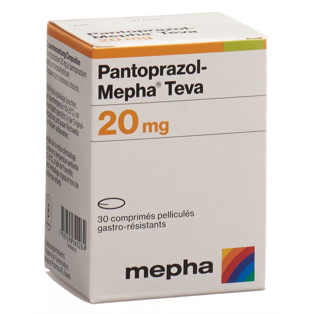 PANTOPRAZOLE Mepha Teva 20 mg, image 2 sur 2