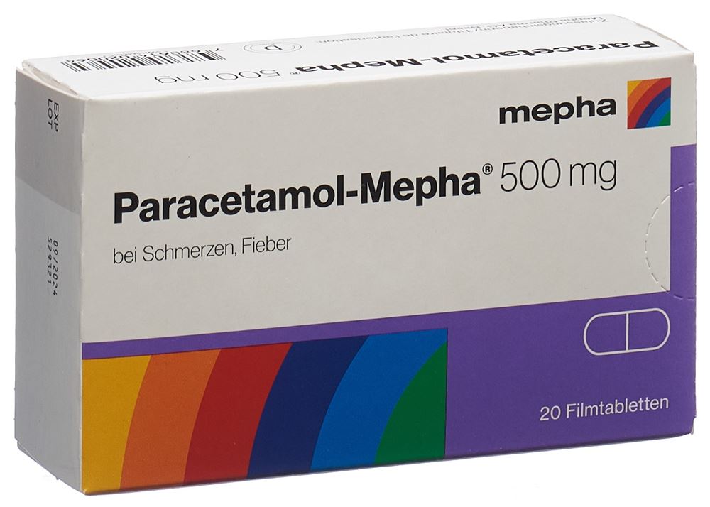 PARACETAMOL Mepha 500 mg, Hauptbild