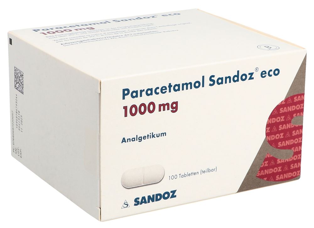 PARACETAMOL Sandoz eco 1000 mg, image principale