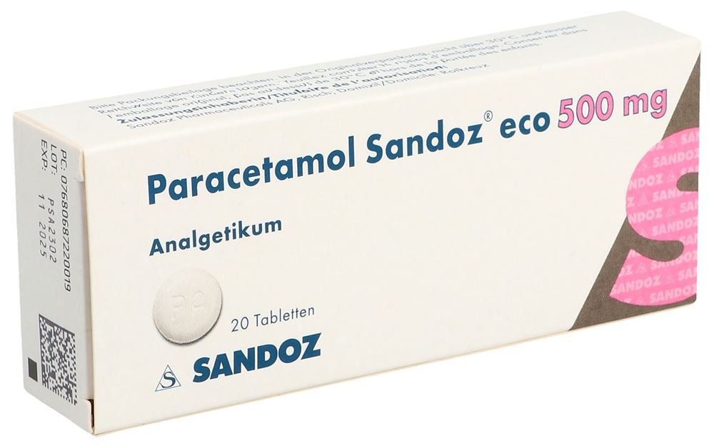 PARACETAMOL Sandoz eco 500 mg