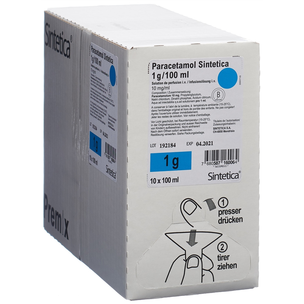 PARACETAMOL Sintetica 1 g/100ml, Hauptbild