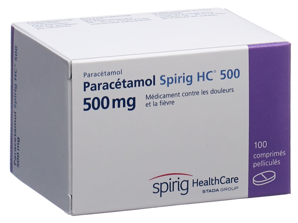 PARACETAMOL Spirig HC 500 mg, image 2 sur 2