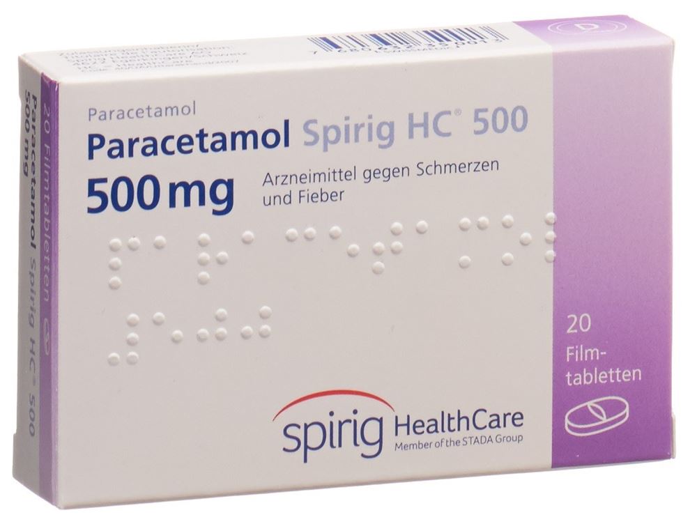 PARACETAMOL Spirig HC 500 mg, Hauptbild