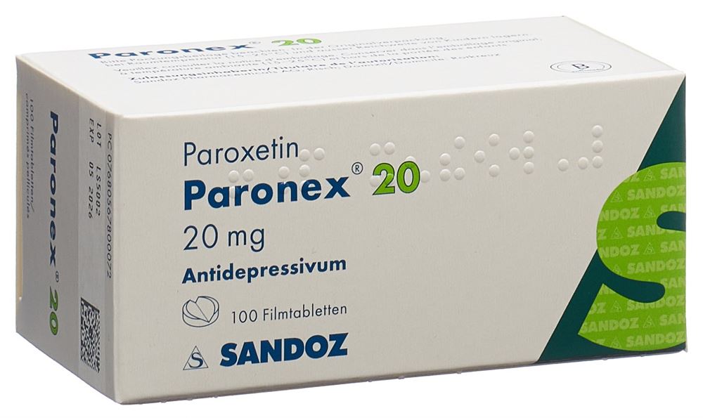 PARONEX Filmtabl 20 mg Blist 100 Stk, Hauptbild