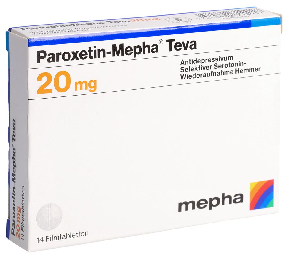 PAROXETINE Mepha Teva 20 mg, Hauptbild