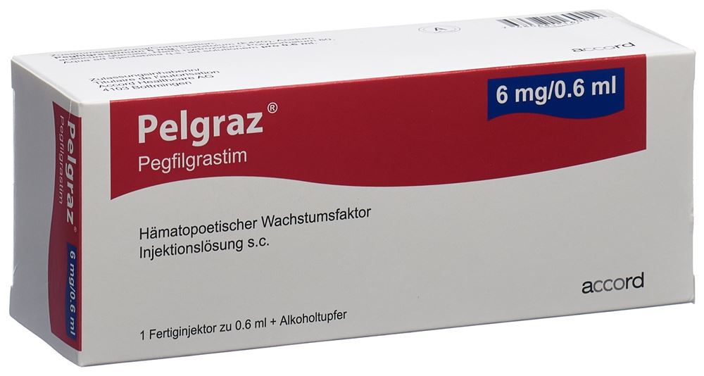 PELGRAZ sol inj 6 mg/0.6ml injecteur prérempli injecteur 0.6 ml, image principale